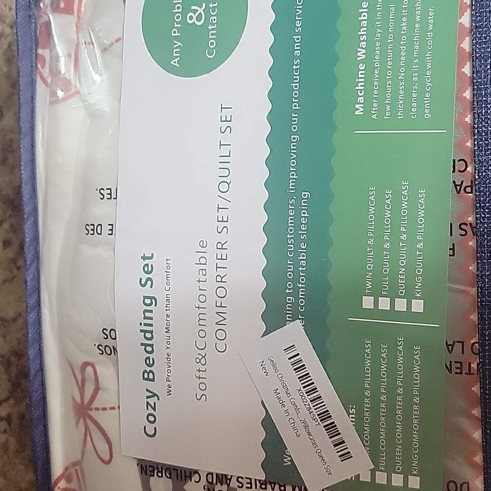 Quilt/comforter queen+cases NEW